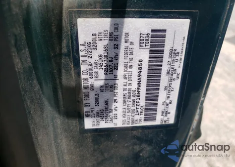 1997 Ford F150 z USA, uszkodzony, nr VIN 1FTZF18W9WNA94850